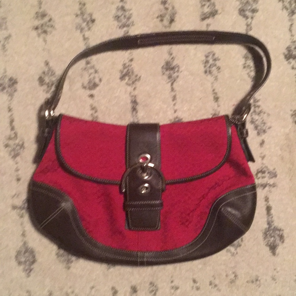 Coach red handbag